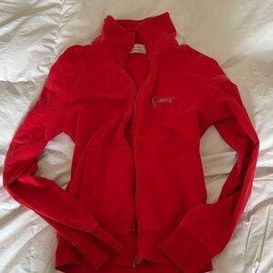 Guess Red Zip-Front Women's Jacket